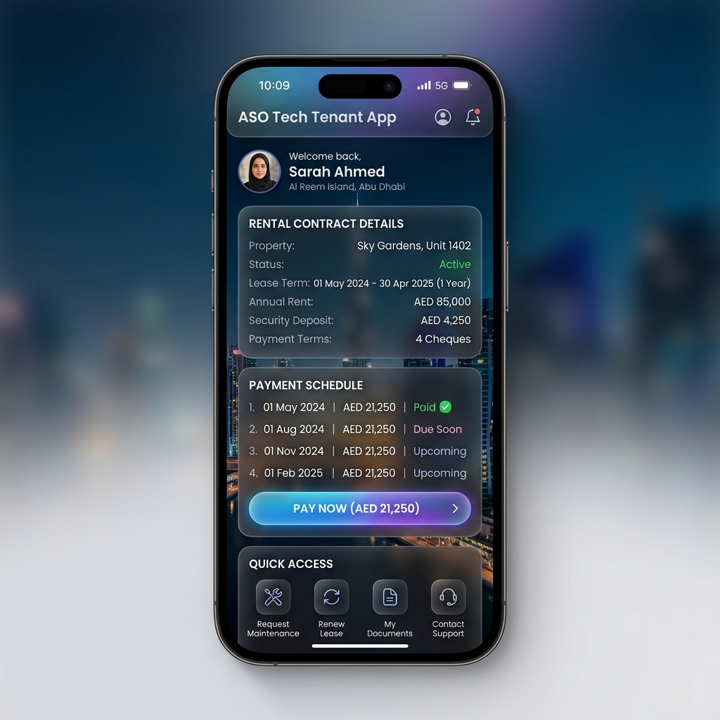 ASO Tech Tenant Mobile App Screenshot